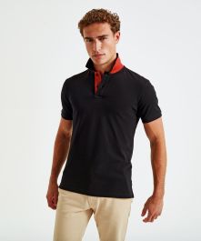 Men's Luxury classic fit contrast polo