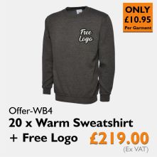 20 x Warm Sweatshirt + Free Logo